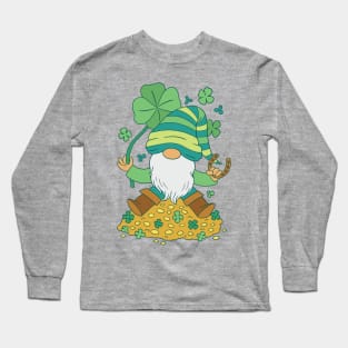 St. Patricks Day - Lucky Gnome Long Sleeve T-Shirt